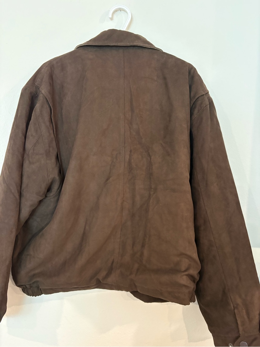 London Fog Men's Brown Suede Bomber Jacket - Picture 3 of 5
